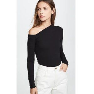 Enza Costa Angled Exposed Shoulder Top